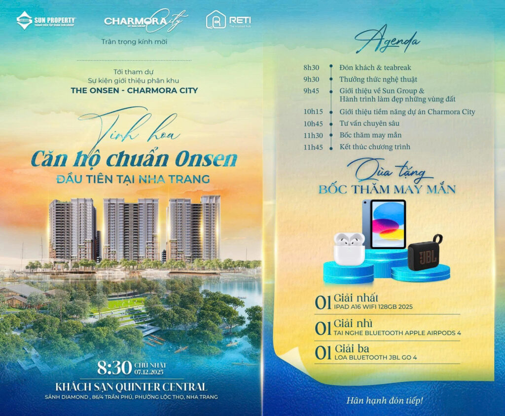 SỰ KIỆN CHARMORA CITY – TINH HOA CĂN HỘ CHUẨN ONSEN