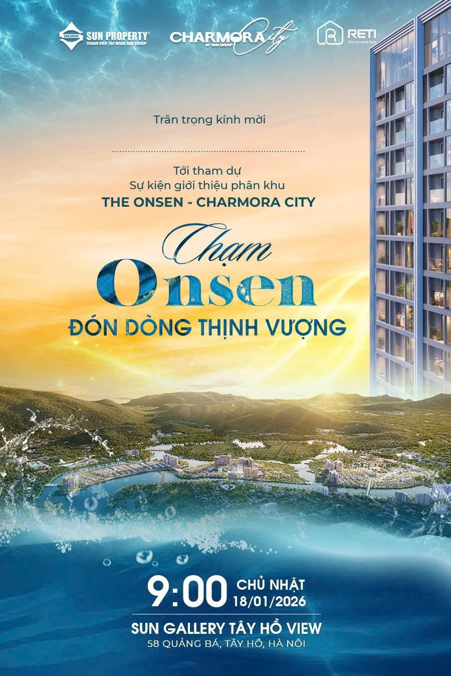 SỰ KIỆN GIỚI THIỆU PHÂN KHU THE ONSEN – CHARMORA CITY “CHẠM ONSEN – ĐÓN DÒNG THỊNH VƯỢNG”