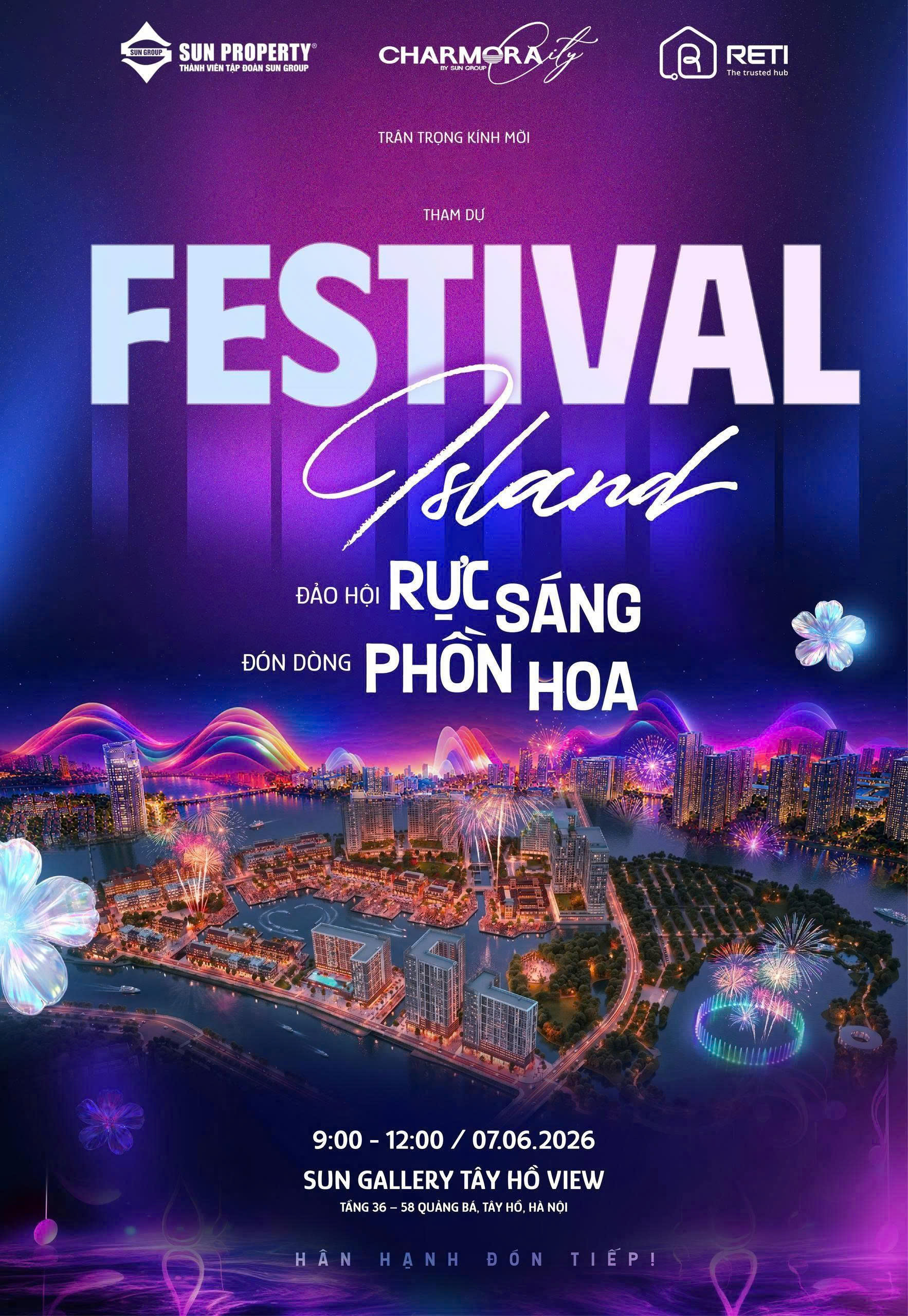 SỰ KIỆN GIỚI THIỆU FESTIVAL ISLAND – ĐẢO HỘI RỰC SÁNG, ĐÓN DÒNG PHỒN HOA